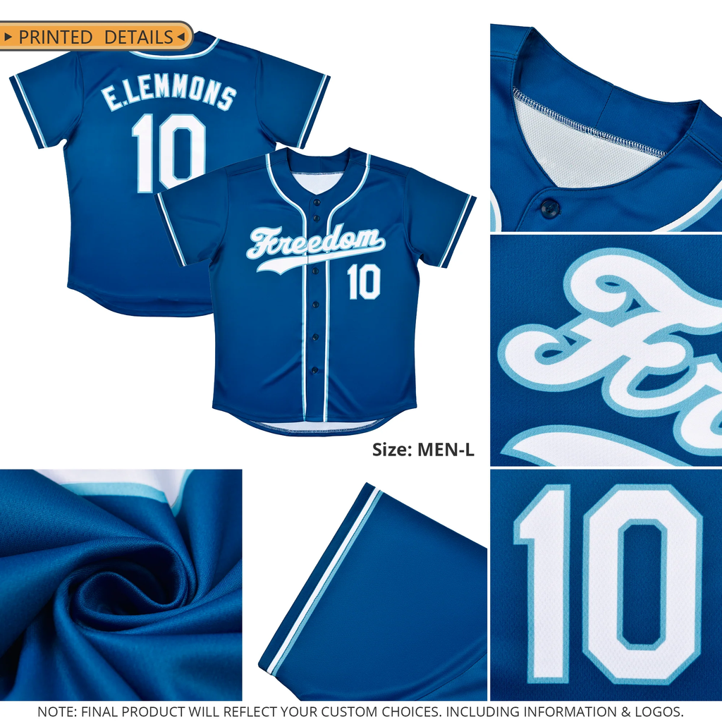 Hcwe Custom Royal White-Light Blue Hook Classic Style Authentic Baseball Jersey