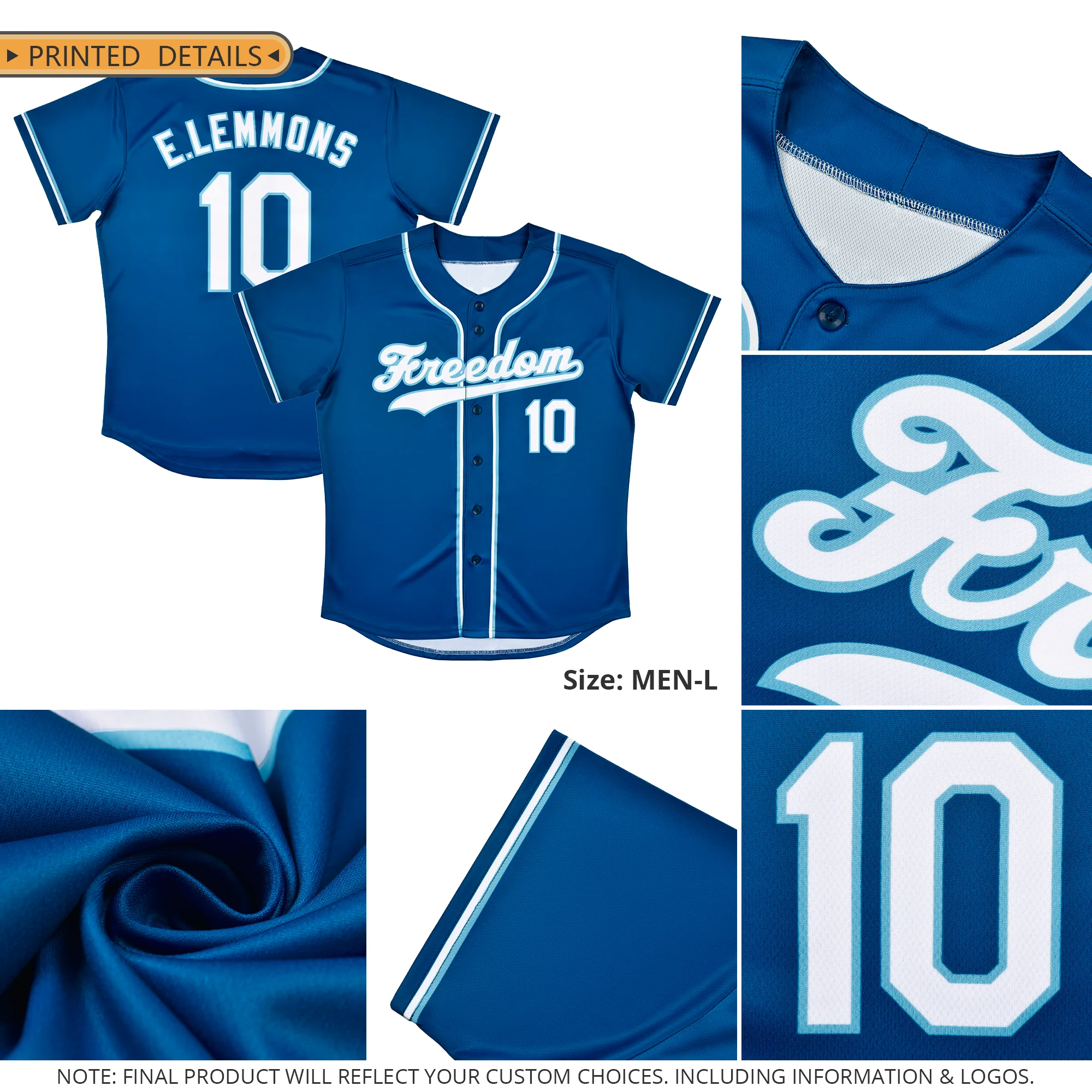 Hcwe Custom Royal White-Light Blue Hook Classic Style Authentic Baseball Jersey