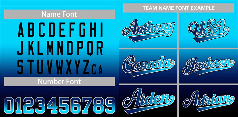 Hcwe Custom Powder Blue Navy-Black Gradient Fashion Authentic Baseball Jersey