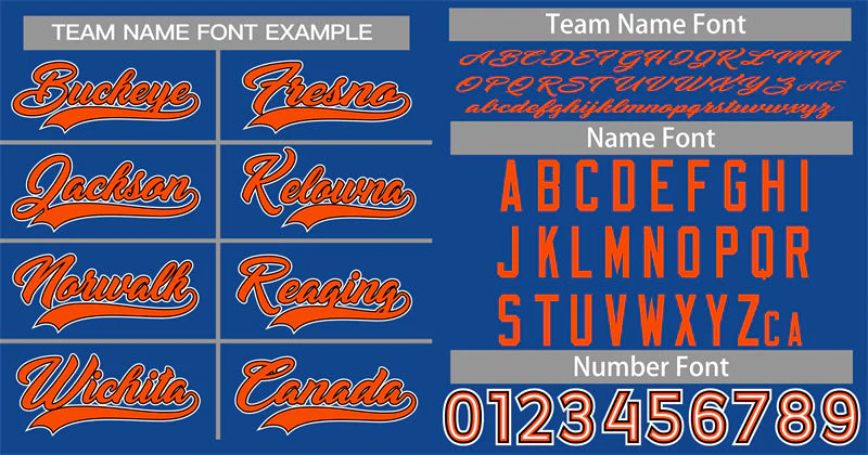 Hcwe Custom Royal Orange-White Classic Style Authentic Baseball Jersey