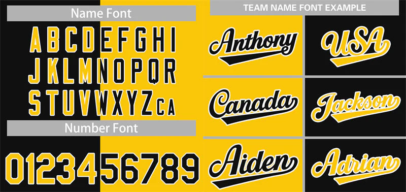 Hcwe Custom Black Yellow-White Hook Split Fashion Authentic Baseball Jersey