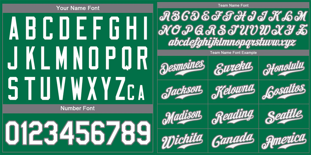 Hcwe Custom Kelly Green White-Gray Classic Style Authentic Baseball Jersey