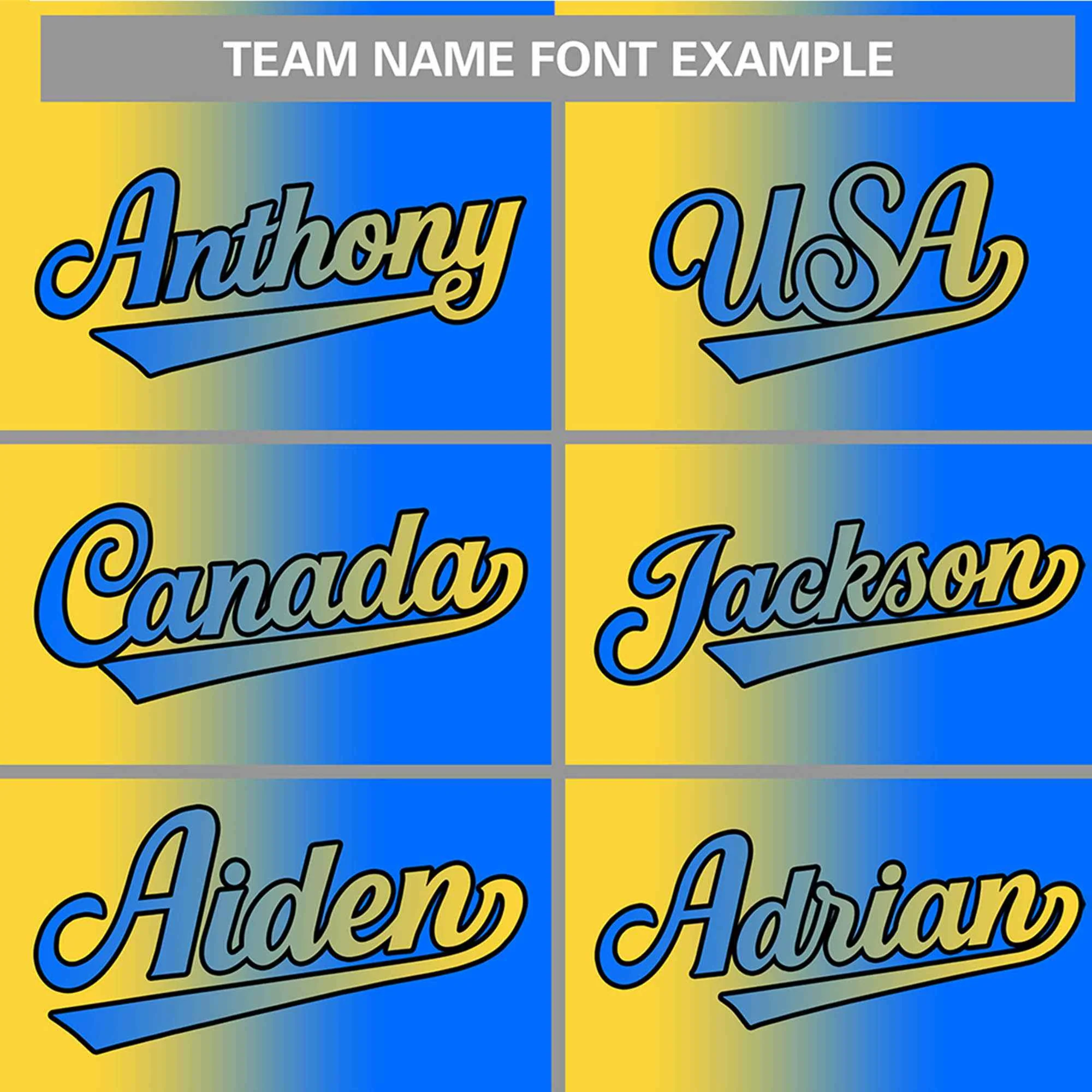 Hcwe Custom Powder Blue Gold-Black Gradient Fashion Authentic Baseball Jersey