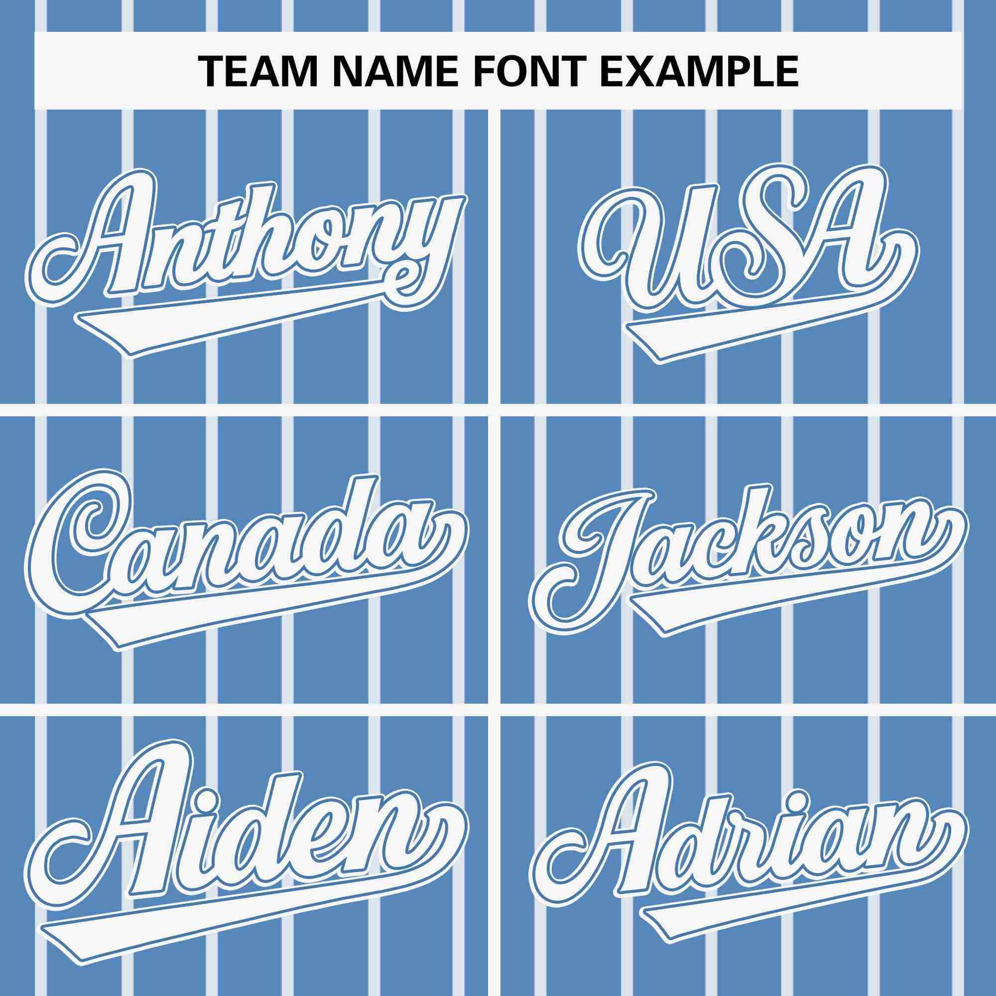Hcwe Custom Light Blue White Stripe Fashion Design Full Button Authentic Baseball Jersey