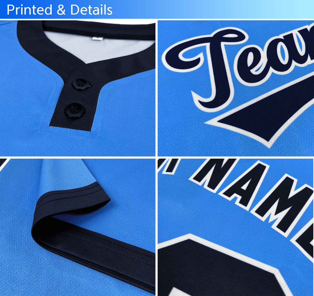 Hcwe Custom Gray Royal-White Classic Style Authentic Two-Button Softball Jersey