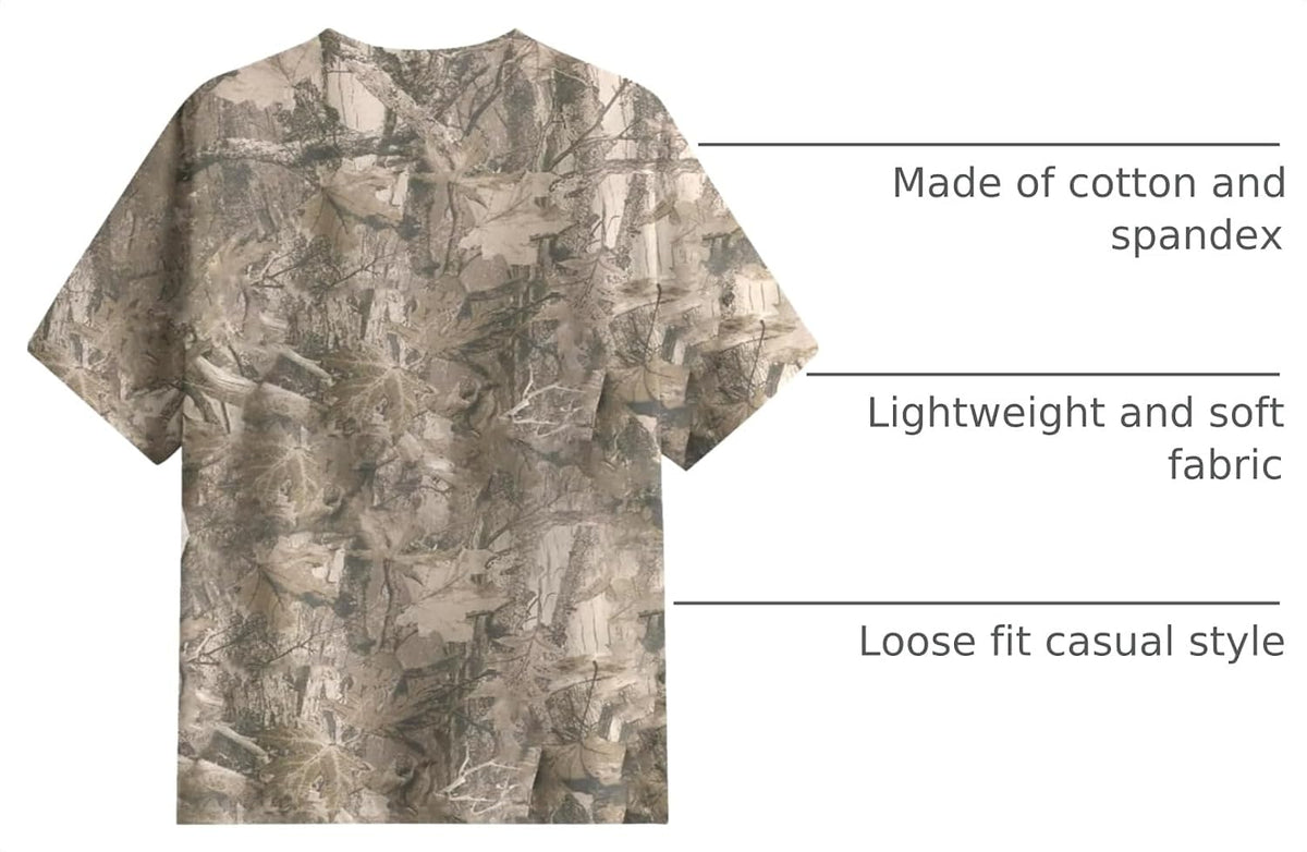 Womens Camo Shirt Oversized Maple Leaf Short Sleeve T Shirts Tops | Loose Fit,White Camo T-Shirt,Crew Neck,Half Sleeve,Everyday Outfits,Gym,Workout,Home,Work,Hiking,2026 Basic Tee