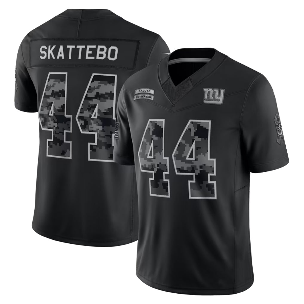 Reast NY.Giants #44 Cam Skattebo Player Black Limited 2026 Salute to Service Home Game Stitched Jerseys