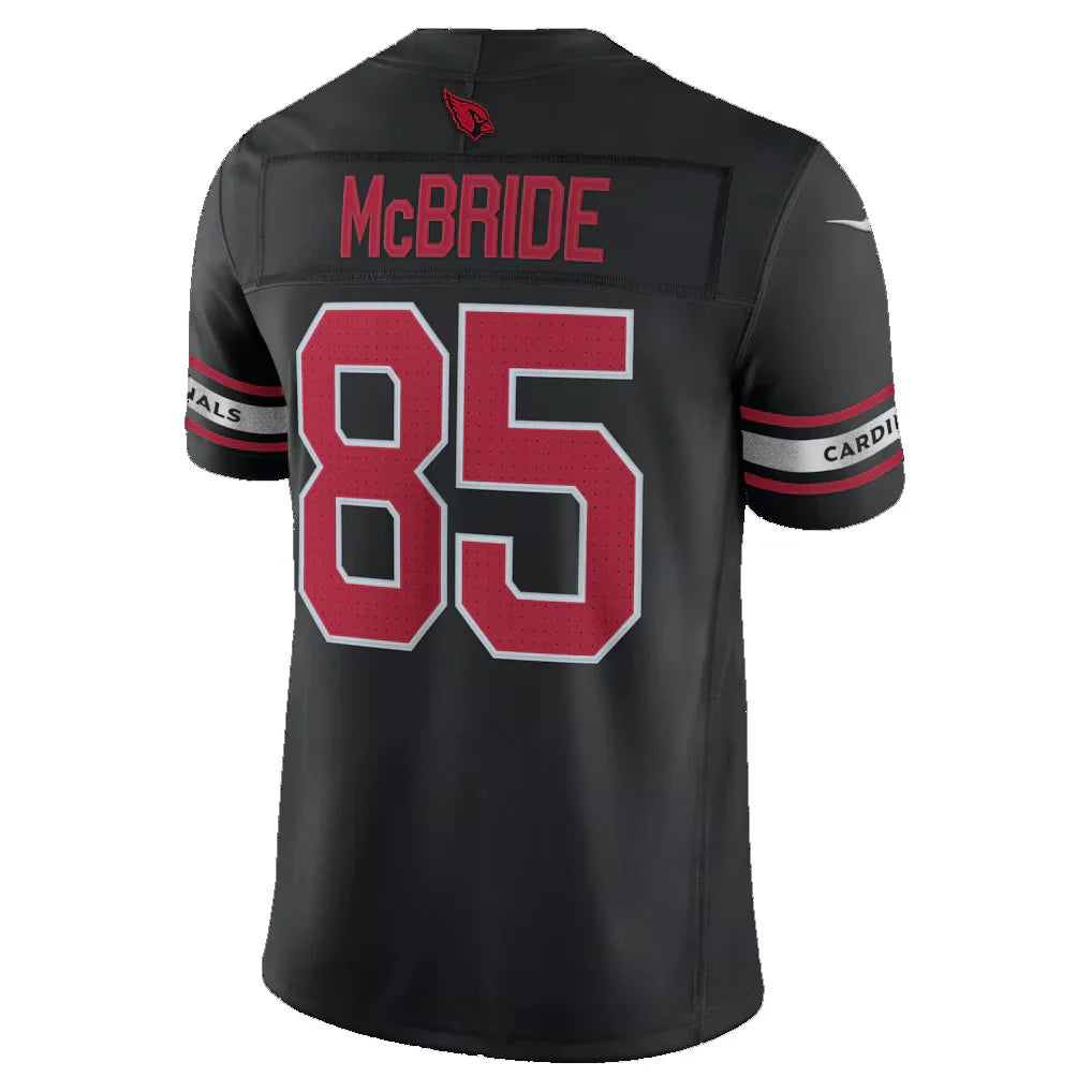 A.Cardinals #85 Trey McBride Black Alternate Vapor F.U.S.E. Stitched Limited Jersey