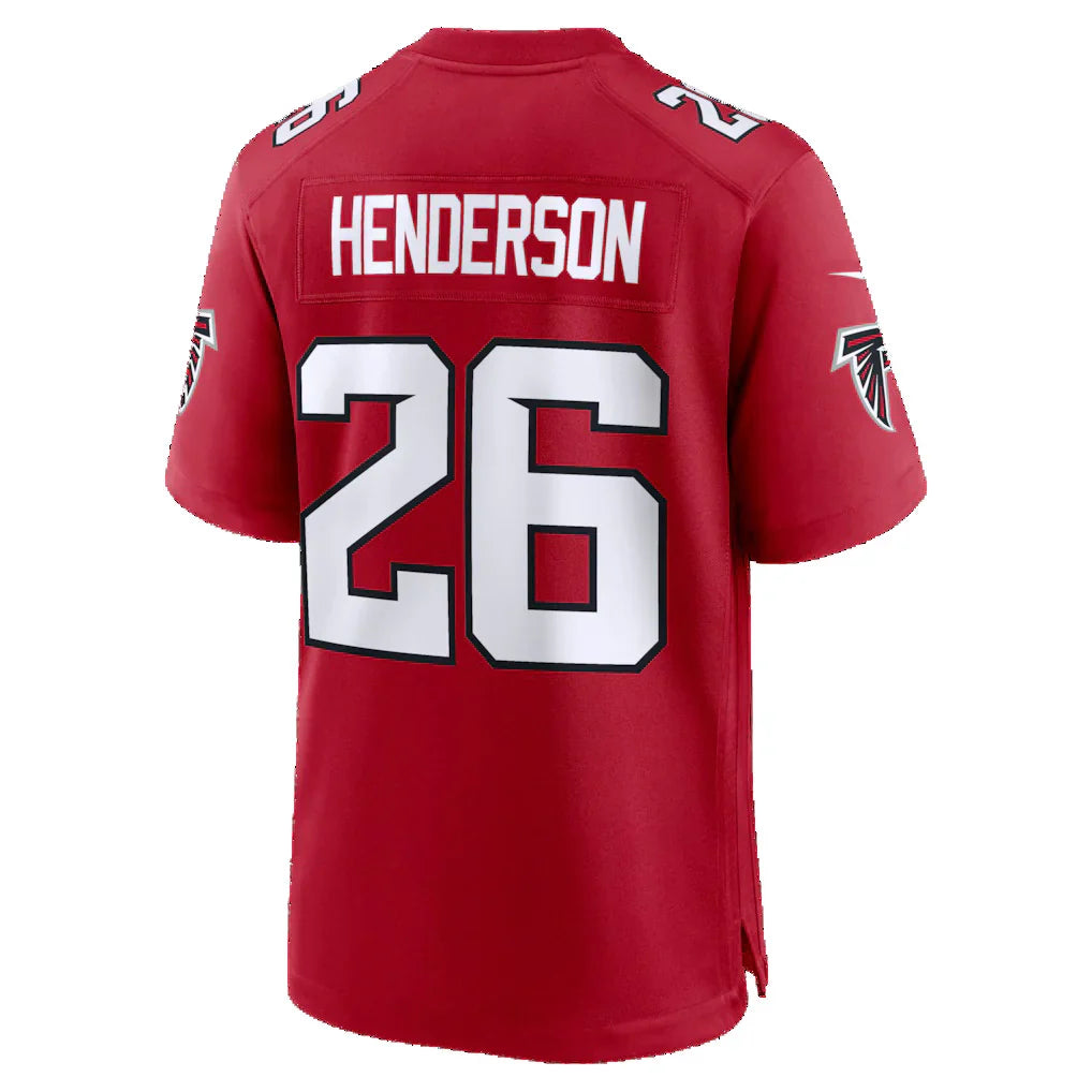 A.Falcons #26 CJ Henderson Red Team Game Jersey