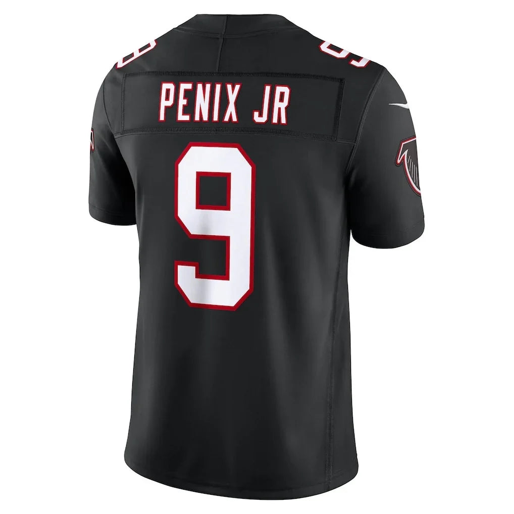 A.Falcons #9 Michael Penix Jr. Black Alternate Throwback Vapor F.U.S.E. Stitched Limited Jersey