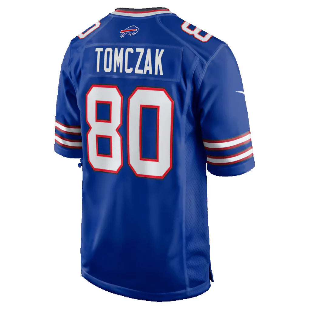 B.Bills #80 Max Tomczak Royal Team Game Jersey