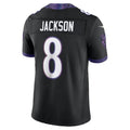 B.Ravens #8 Lamar Jackson Black Alternate Alternate Vapor F.U.S.E. Stitched Limited Jersey