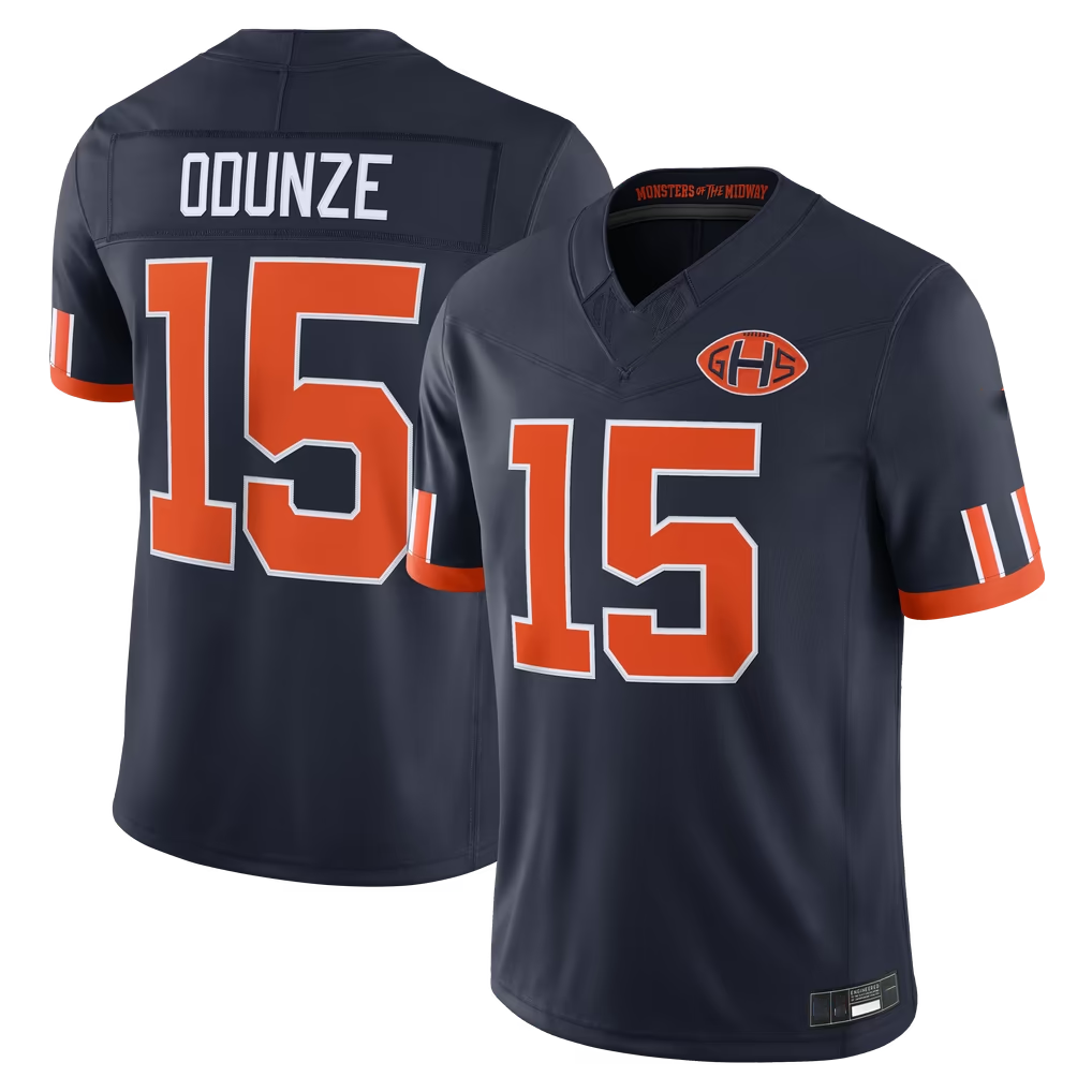 Reast C.Bears #15 Rome Odunze Navy 2026 Rivalries Collection Limited Stitched Jerseys