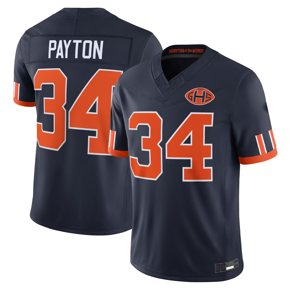 Reast C.Bears #34 Walter Payton Navy 2026 Rivalries Collection Limited Stitched Jerseys