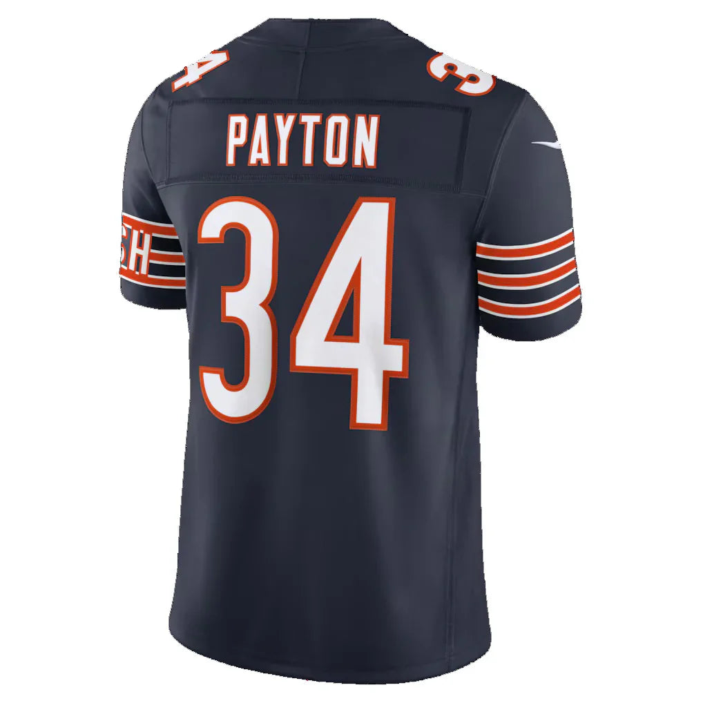 C.Bears #34 Walter Payton Navy Vapor F.U.S.E. Stitched Retired Limited Jersey