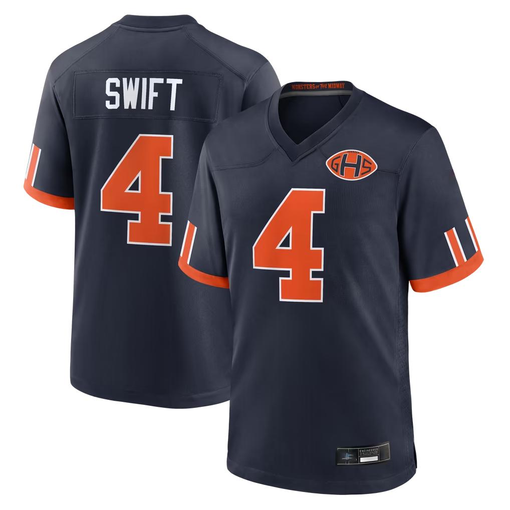 Reast C.Bears #4 D'Andre Swift Navy 2026 Rivalries Collection Game Stitched Jerseys