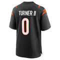 C.Bengals #0 DJ Turner II Black Team Game Jersey