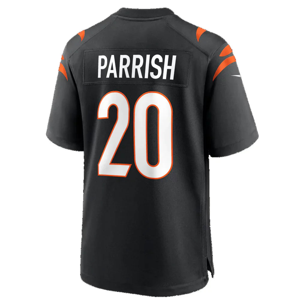C.Bengals #20 Lemar Parrish Black Team Retired Game Jersey