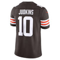C.Browns #10 Quinshon Judkins Brown Team Vapor F.U.S.E. Stitched Limited Jersey