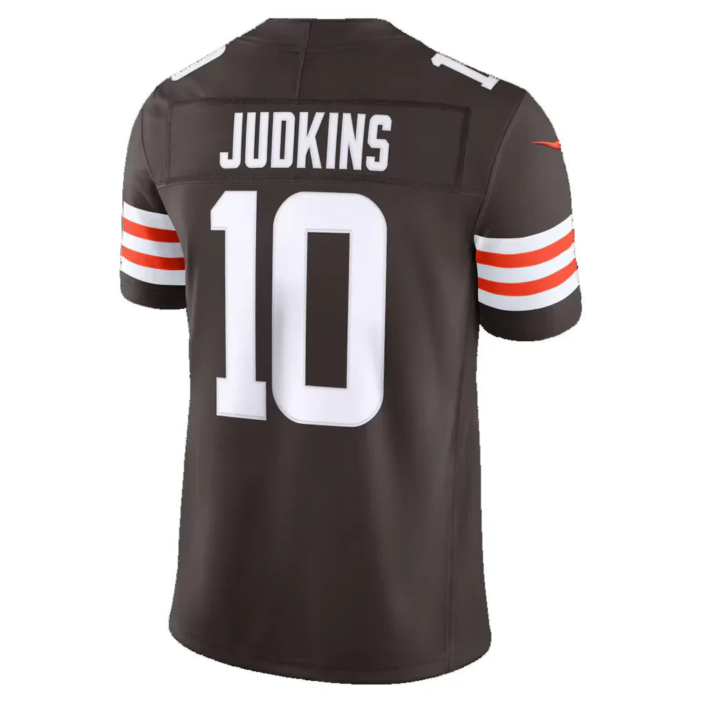 C.Browns #10 Quinshon Judkins Brown Team Vapor F.U.S.E. Stitched Limited Jersey