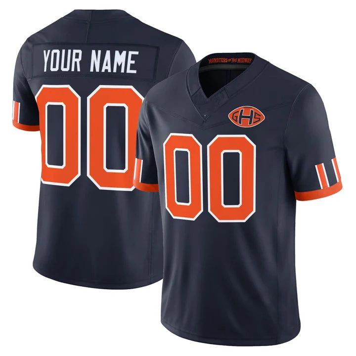 Reast Custom C.Bears Navy Rivalries Jersey - All Stitched