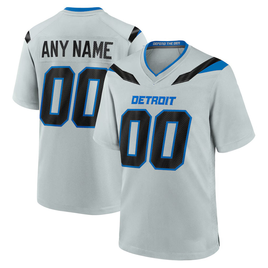 Reast Custom D.Lions Silver 2026 Rivalries Collection Game Jersey