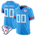Reast Custom H.Texans Rivalries Blue Jersey - All Stitched