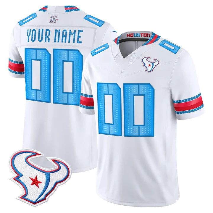 Reast Custom H.Texans White 2026 Rivalries Vapor Limited Jersey - All Stitched