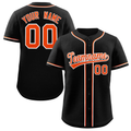 Hcwe Custom Black Orange-White Classic Style Authentic Baseball Jersey