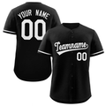 Hcwe Custom Black White Classic Style Authentic Baseball Jersey