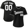 Hcwe Custom Black White Classic Style Outdoor Authentic Pullover Softball Jersey