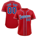 Hcwe Custom Red Royal-White Classic Style Authentic Baseball Jersey