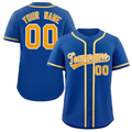 Hcwe Custom Royal Gold-White Classic Style Authentic Baseball Jersey