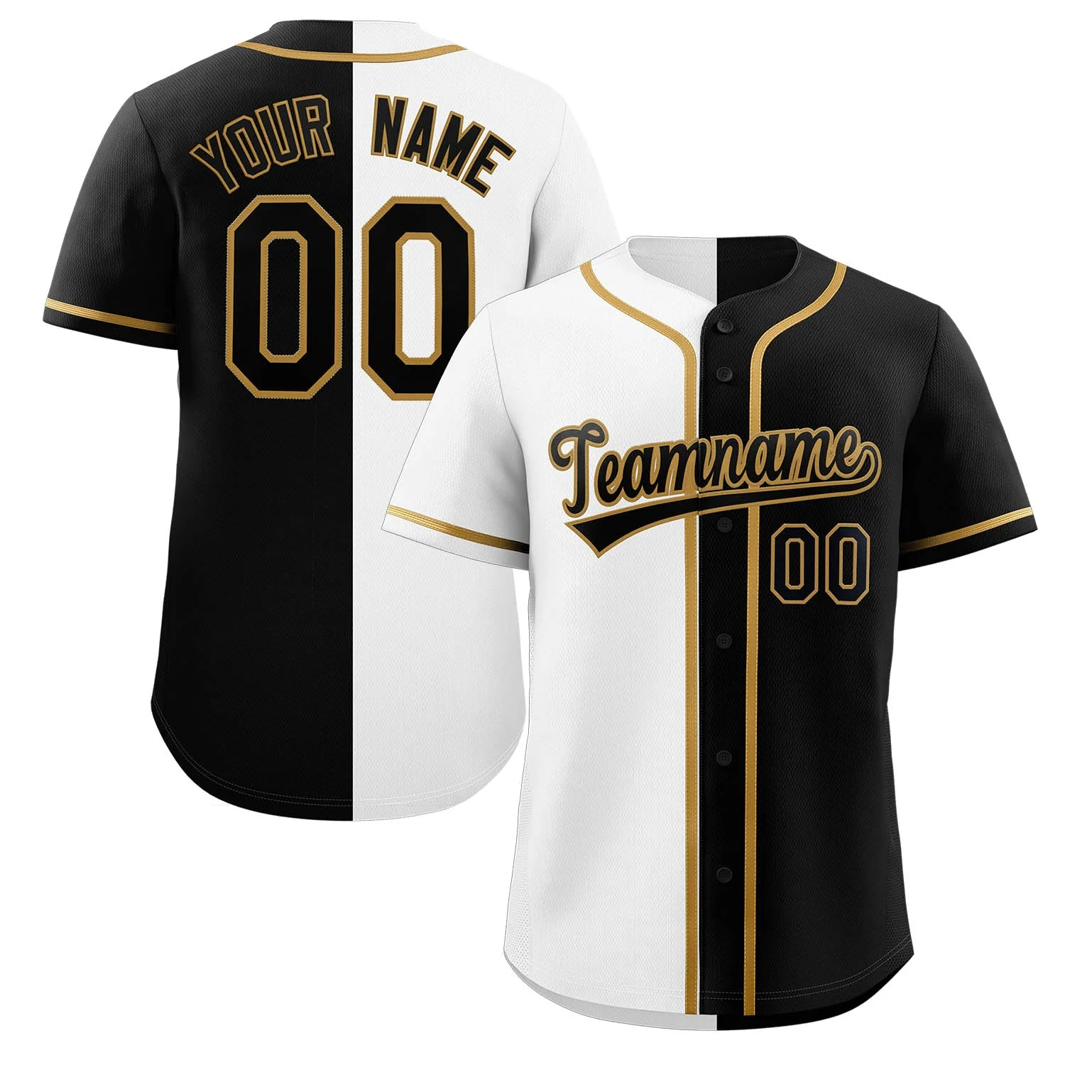 Hcwe Custom Split Button Down Baseball Jersey Personalized Team Sports Uniform for AdultsYouth