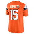 D.Broncos #15 Nik Bonitto Orange Team Vapor F.U.S.E. Stitched Limited Jersey