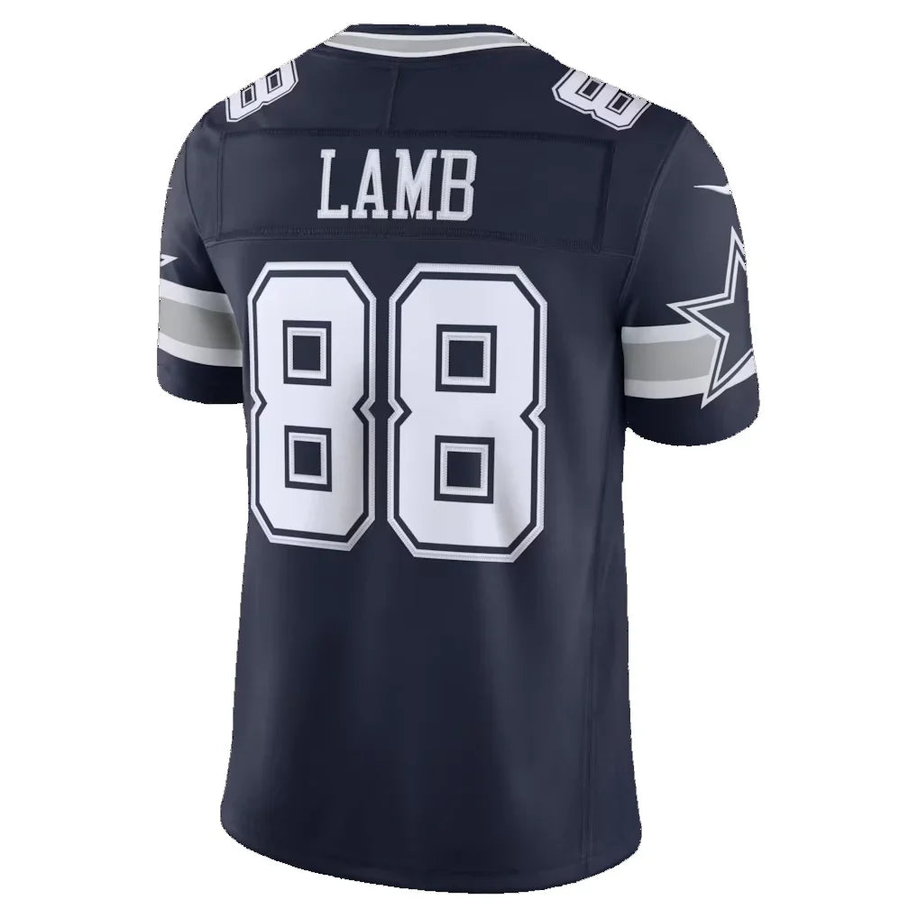 D.Cowboys #88 CeeDee Lamb Navy Team Vapor F.U.S.E. Stitched Limited Jersey