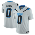 Reast D.Lions #0 Jahmyr Gibbs Silver 2026 Rivalries Collection Limited Stitched Jerseys