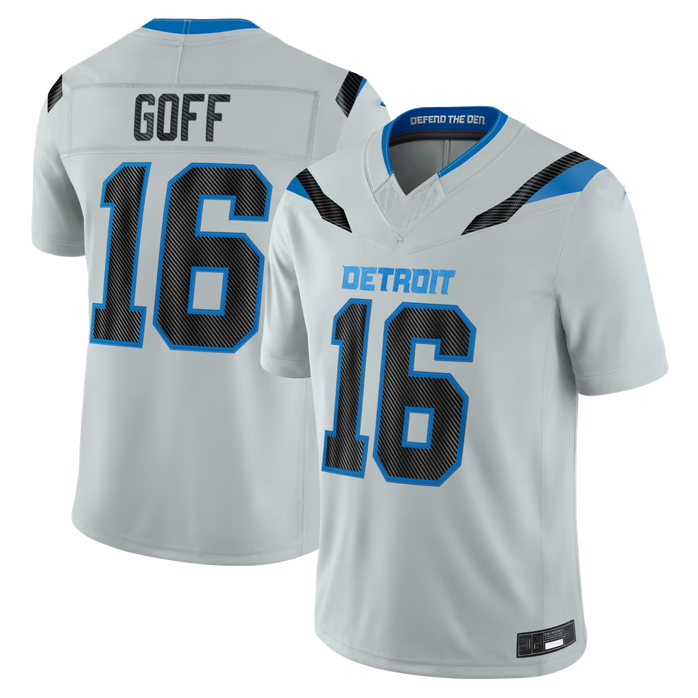 Reast D.Lions #16 Jared Goff Silver 2026 Rivalries Collection Limited Stitched Jerseys
