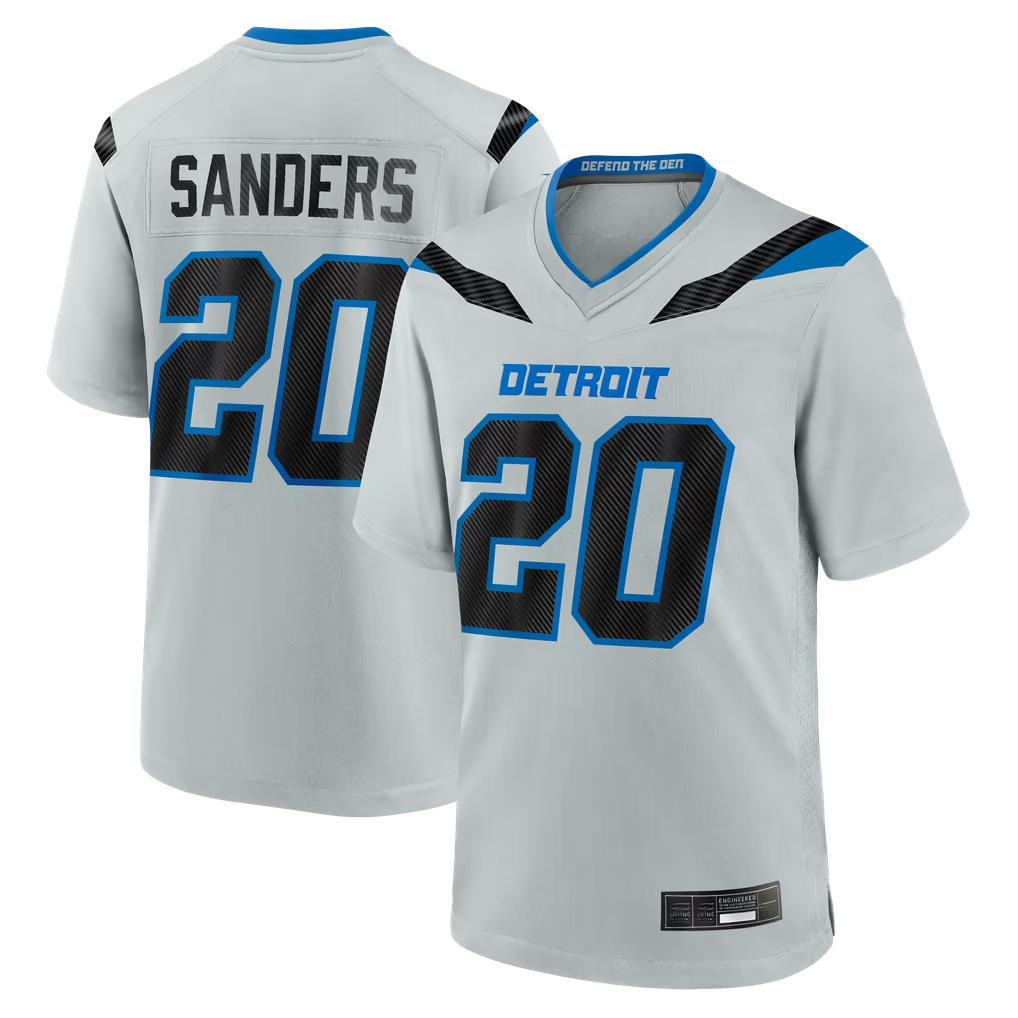 Reast D.Lions #20 Barry Sanders Silver 2026 Rivalries Collection Game Stitched Jerseys