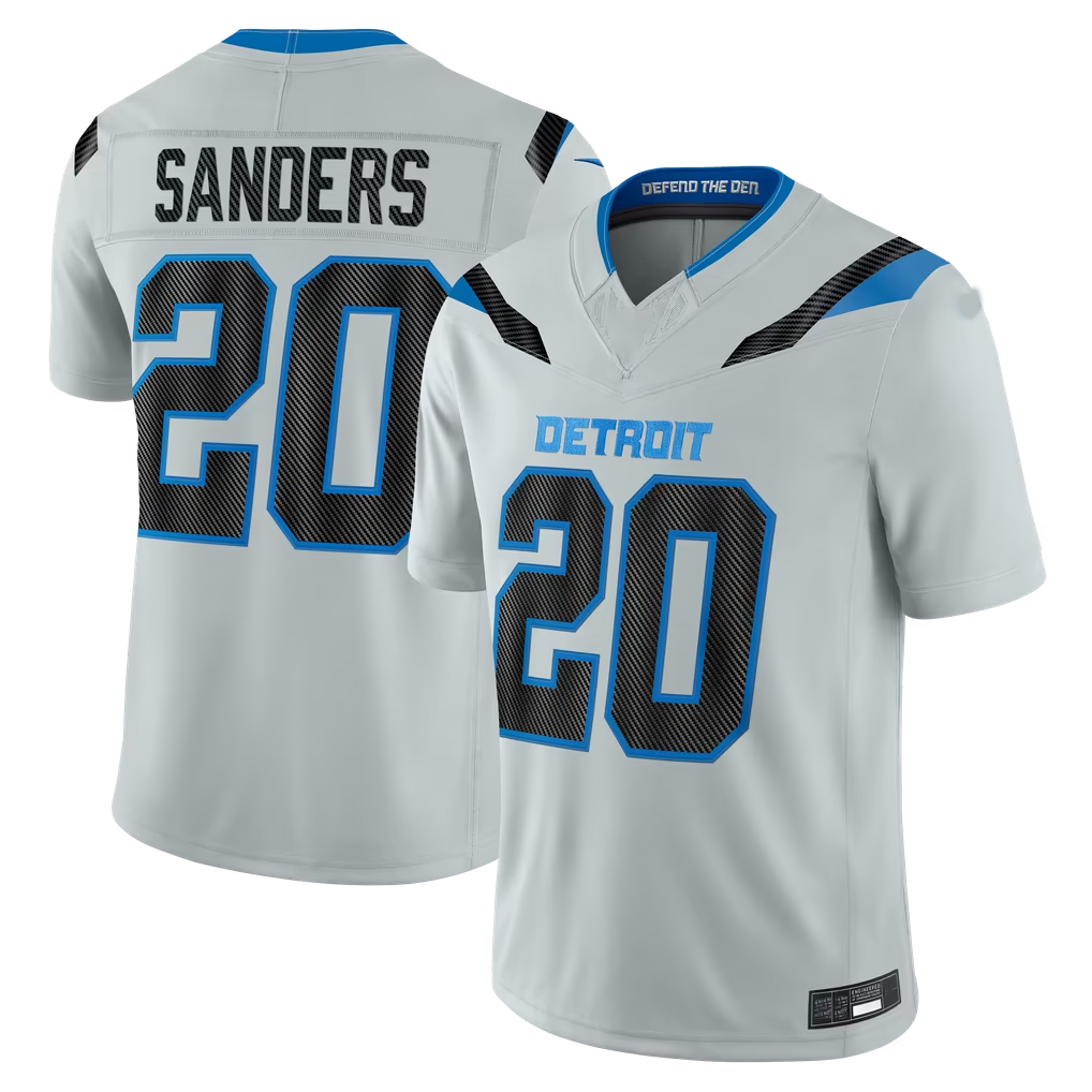 Reast D.Lions #20 Barry Sanders Silver 2026 Rivalries Collection Limited Stitched Jerseys