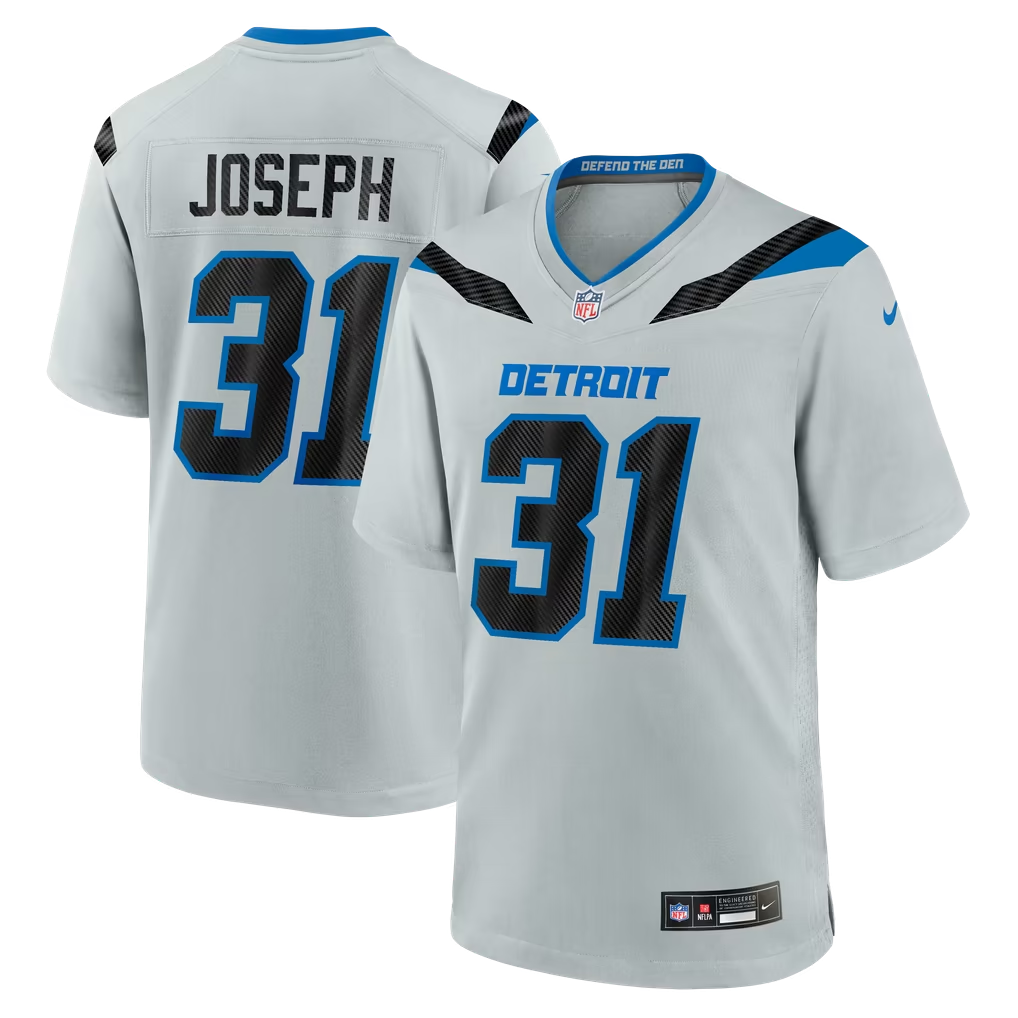 Reast D.Lions #31 Kerby Joseph Silver 2026 Rivalries Collection Game Stitched Jerseys