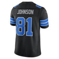 D.Lions #81 Calvin Johnson Black Alternate Vapor F.U.S.E. Stitched Retired Limited Jersey