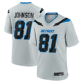 Reast D.Lions #81 Calvin Johnson Silver 2026 Rivalries Collection Game Stitched Jerseys