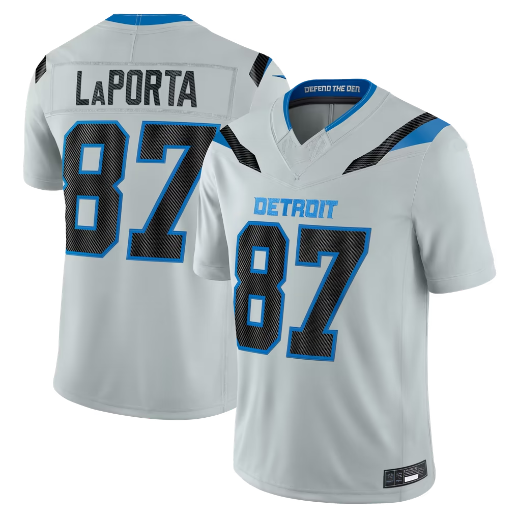 Reast D.Lions #87 Sam LaPorta Silver 2026 Rivalries Collection Limited Stitched Jerseys