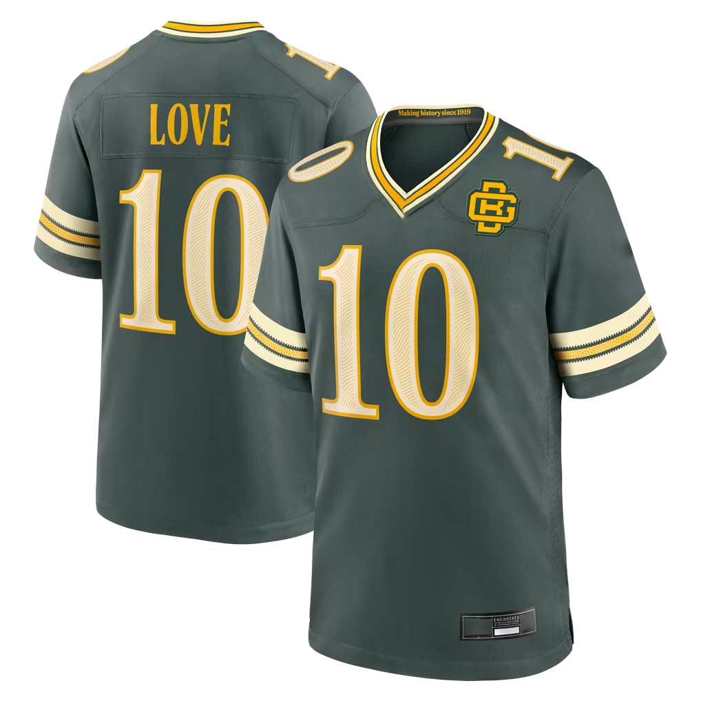 Reast GB.Packers #10 Jordan Love Green 2026 Rivalries Collection Game Stitched Jerseys