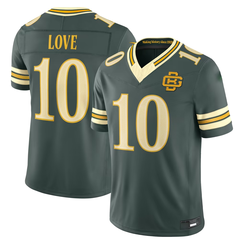 Reast GB.Packers #10 Jordan Love Green 2026 Rivalries Collection Limited Stitched Jerseys