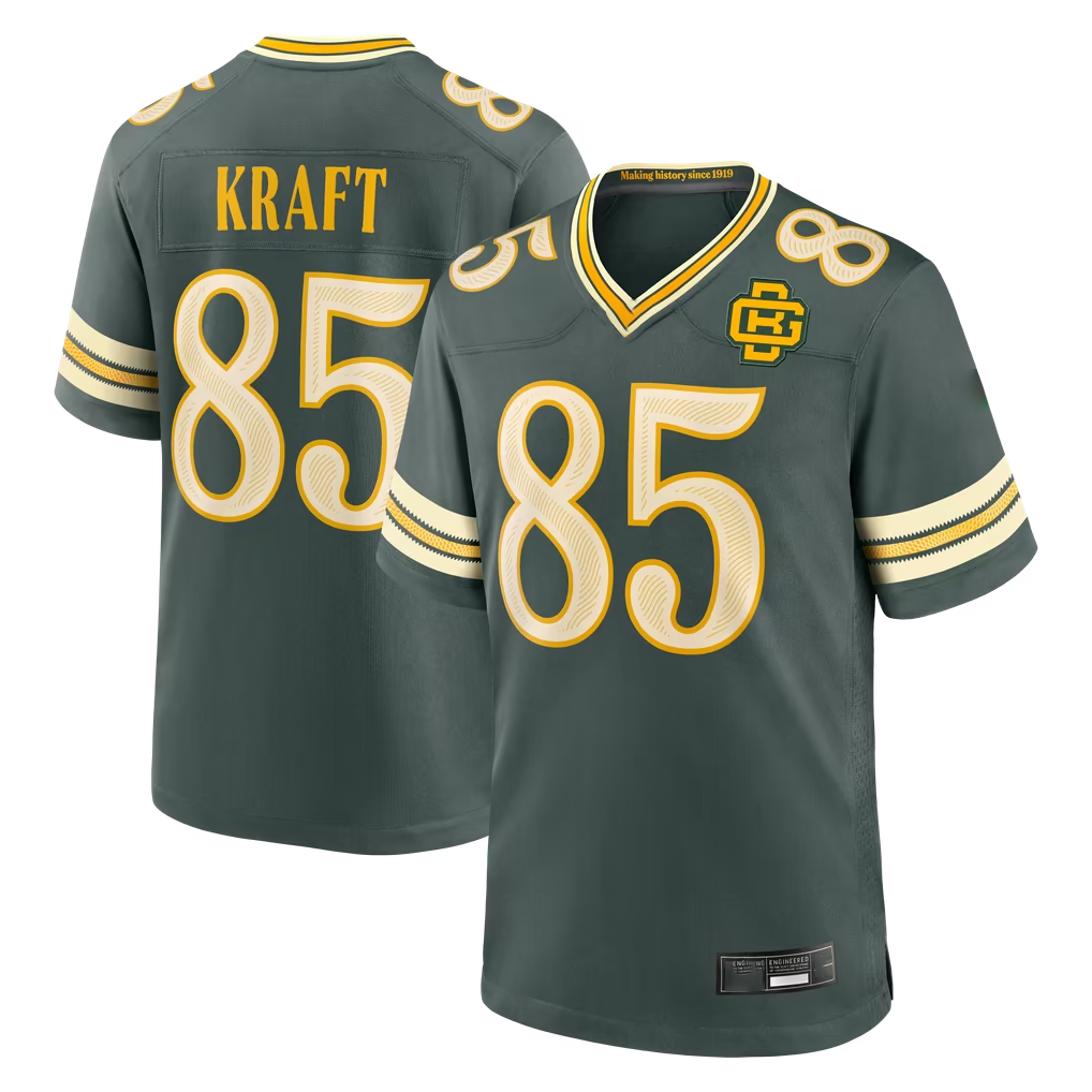 Reast GB.Packers #85 Tucker Kraft Green 2026 Rivalries Collection Game Stitched Jerseys