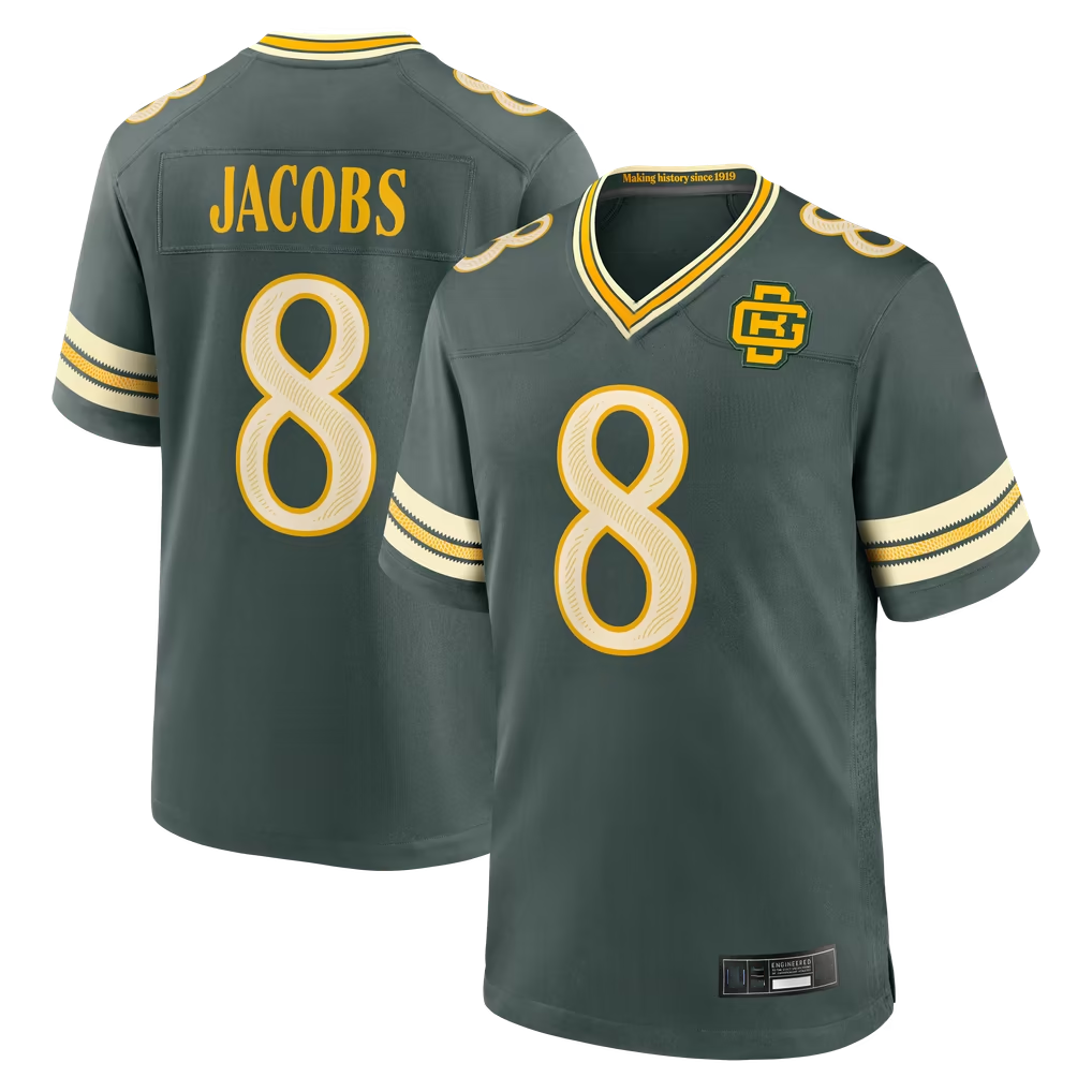 Reast GB.Packers #8 Josh Jacobs Green 2026 Rivalries Collection Game Stitched Jerseys