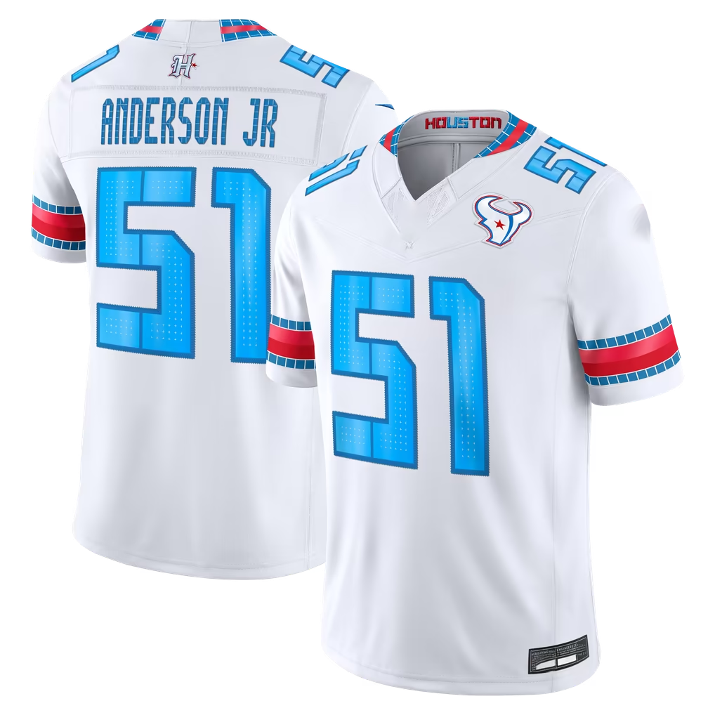 Reast H.Texans #51 Will Anderson Jr. White 2026 Rivalries Collection Limited Stitched Jerseys