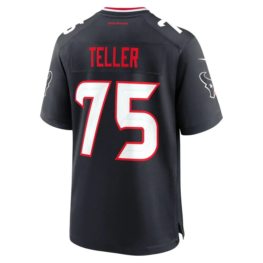 H.Texans #75 Wyatt Teller Navy Team Game Jersey